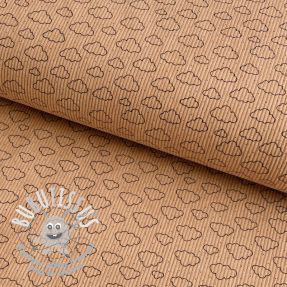 Tissu velours cotelé STRETCH Little clouds sand