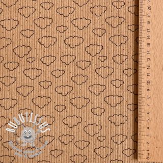 Tissu velours cotelé STRETCH Little clouds sand