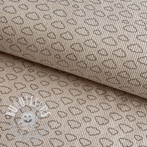 Tissu velours cotelé STRETCH Little clouds light sand