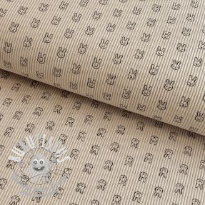 Tissu velours cotelé STRETCH Little bunny light sand