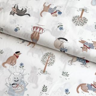 Tissu coton Vive la France design A digital print