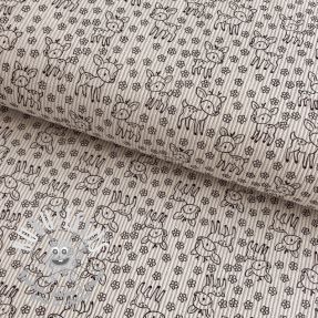 Tissu velours cotelé STRETCH Little deer light sand
