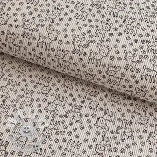 Tissu velours cotelé STRETCH Little deer light sand