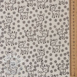 Tissu velours cotelé STRETCH Little deer light sand