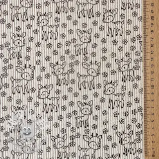Tissu velours cotelé STRETCH Little deer light sand