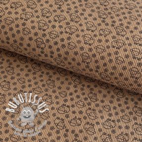 Tissu velours cotelé STRETCH Little sheep sand