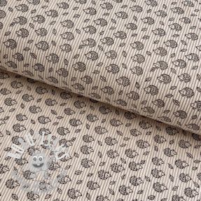 Tissu velours cotelé STRETCH Little hedgehog light sand