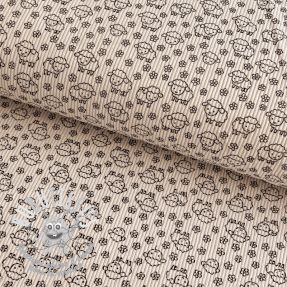 Tissu velours cotelé STRETCH Little sheep light sand