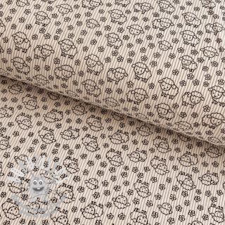 Tissu velours cotelé STRETCH Little sheep light sand