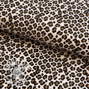 Menčester STRETCH Little Leopard light sand