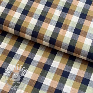 Tissu coton YARN DYED Square pickle