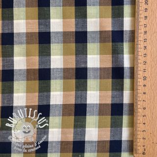 Tissu coton YARN DYED Square pickle