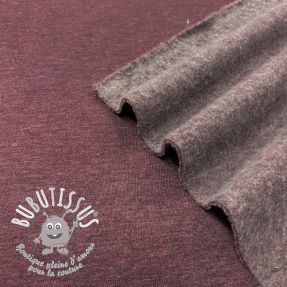 Sweat envers minkee JOGGING aubergine melange