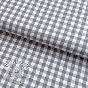 Tissu coton Check grey