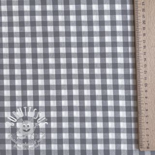 Tissu coton Check grey