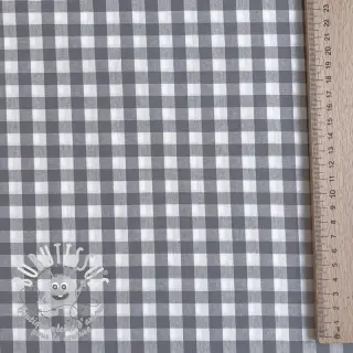 Tissu coton Check grey