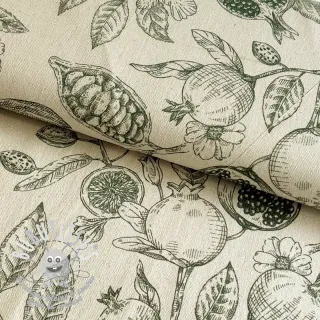 Tissu déco RUSTIC VINTAGE PRINT Granata kaki