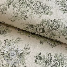 Tissu déco RUSTIC VINTAGE PRINT Gabrielle kaki