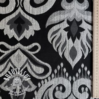 Tissu déco jacquard Baccara argent