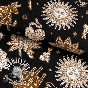 Tissu déco jacquard Pygmalion noir