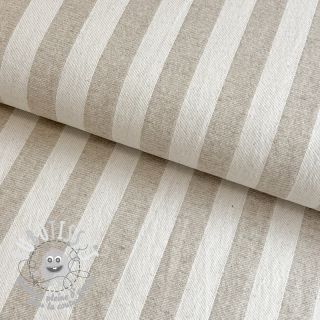 Tissu déco jacquard LINEN LOOK Cabourg lin