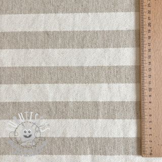 Tissu déco jacquard LINEN LOOK Cabourg lin