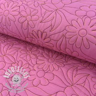 Tissu matelassé Flowers pink