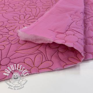 Tissu matelassé Flowers pink