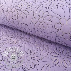 Tissu matelassé Flowers lavender