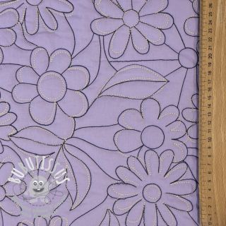 Tissu matelassé Flowers lavender