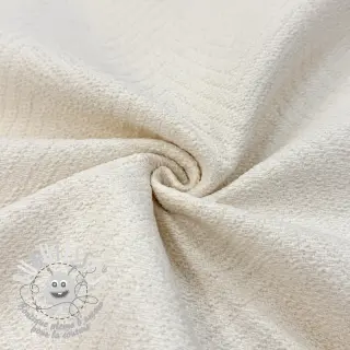 Tissu déco jacquard Saxo ecru