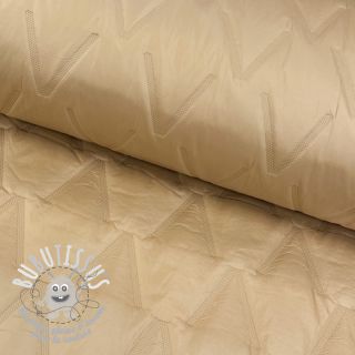 Tissu matelassé Triangle camel