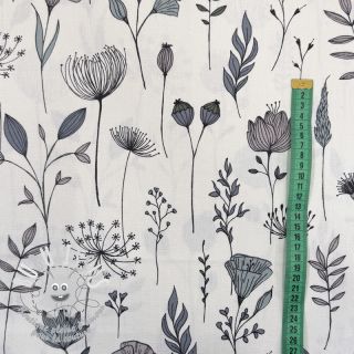 Tissu déco premium Hand Drawn Flowers