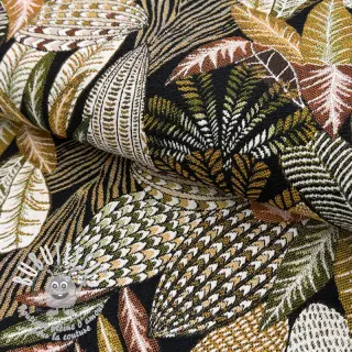 Tissu déco jacquard Egypte noir