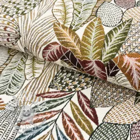 Tissu déco jacquard Egypte blanc