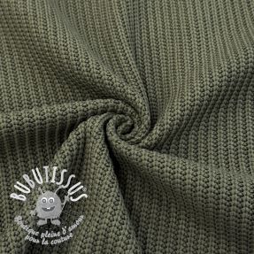 Tissu tricot BIG KNIT camo green