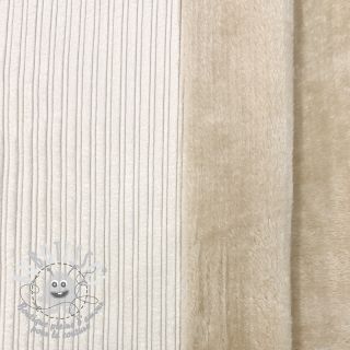 Tissu velours cotelé Cofur fleece off white