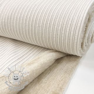 Tissu velours cotelé Cofur fleece off white