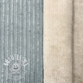 Tissu velours cotelé Cofur fleece mint
