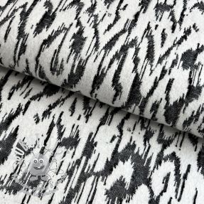 Tissu maille tricot jacquard Comfy Blurry Ikat grey