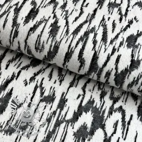 Tissu maille tricot jacquard Comfy Blurry Ikat grey