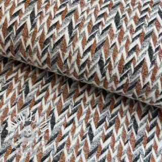 Tissu maille tricot jacquard Comfilia Irregular Herringbone