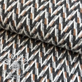 Tissu maille tricot jacquard Comfilia Arrows grey