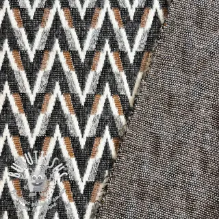 Tissu maille tricot jacquard Comfilia Arrows grey