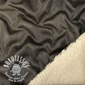 Tissu de manteau Vintage Glammy Teddy Lammy grey