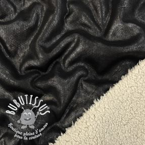 Tissu de manteau Vintage Glammy Teddy Lammy black