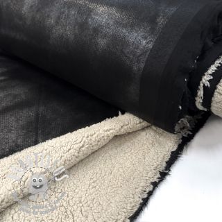 Tissu de manteau Vintage Glammy Teddy Lammy black