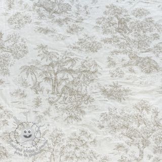 Tissu déco jacquard MACASSAR alover lin