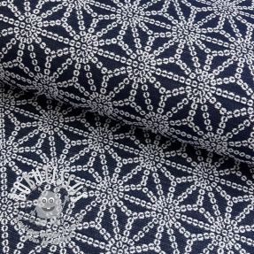 Tissu déco jacquard Bong marine