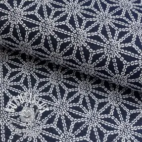 Tissu déco jacquard Bong marine